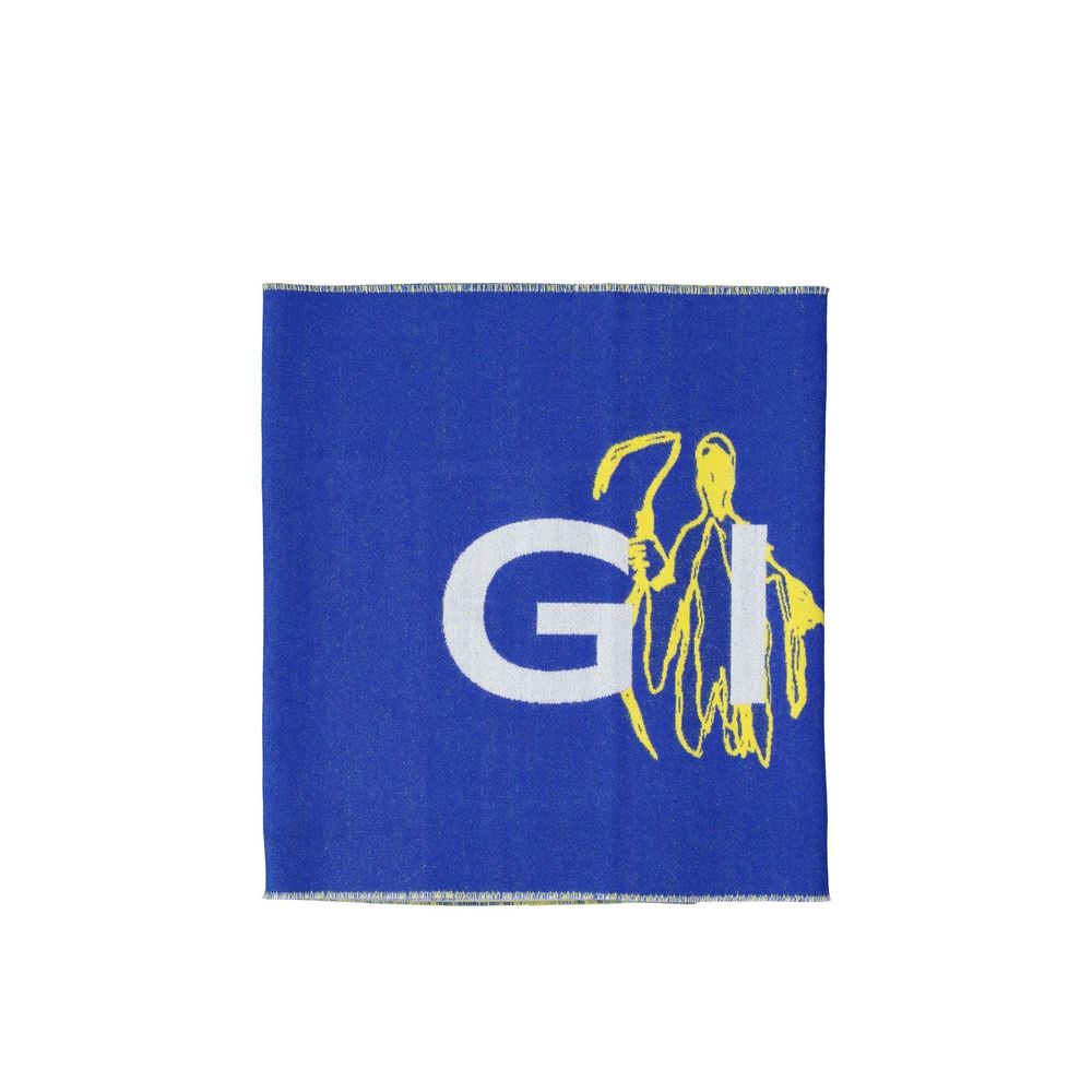 Experience the allure of the Givenchy Blue Silk Scarf, a masterpiece of luxurious silk and wool, embodying timeless elegance and exquisite Italian craftsmanship.
