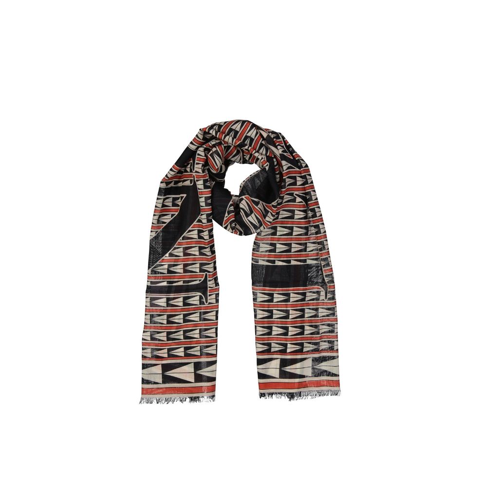 Indulge in the Lanvin Black Wool Scarf, a masterpiece of 100% wool and striking geometrical patterns, embodying timeless elegance and luxurious sophistication.