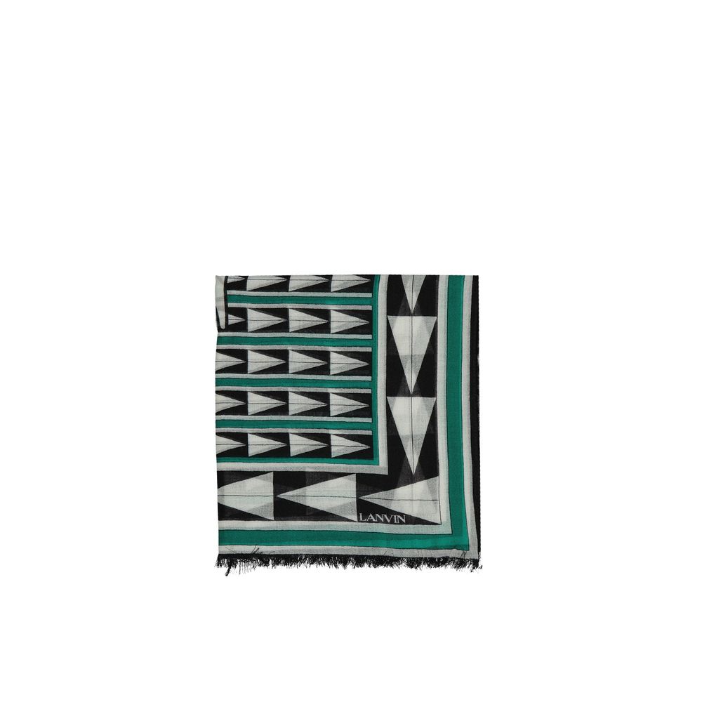 Indulge in the elegance of the Lanvin Bicolor Wool Scarf, a luxurious 100% wool accessory that embodies timeless sophistication and exquisite craftsmanship for discerning tastes.