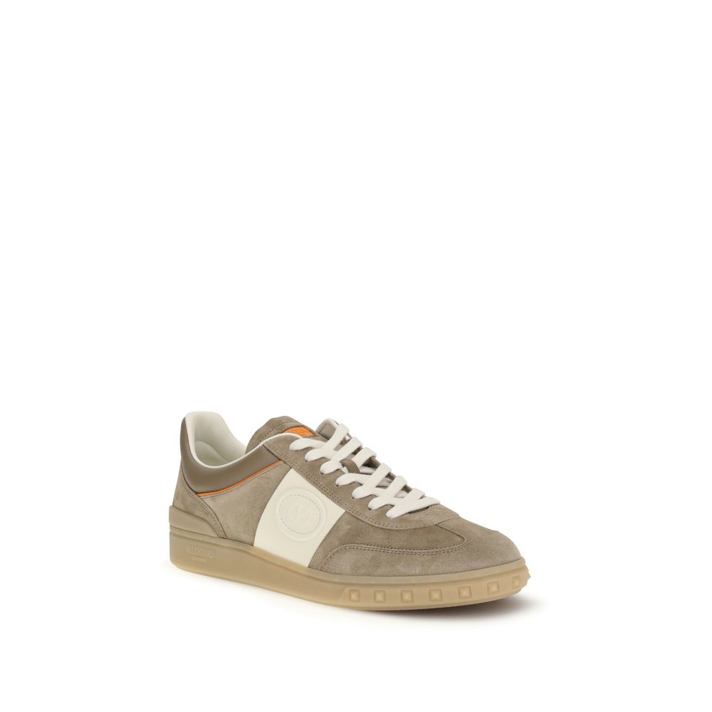 Valentino Garavani Beige Low Top Sneakers - Artisanal Luxury