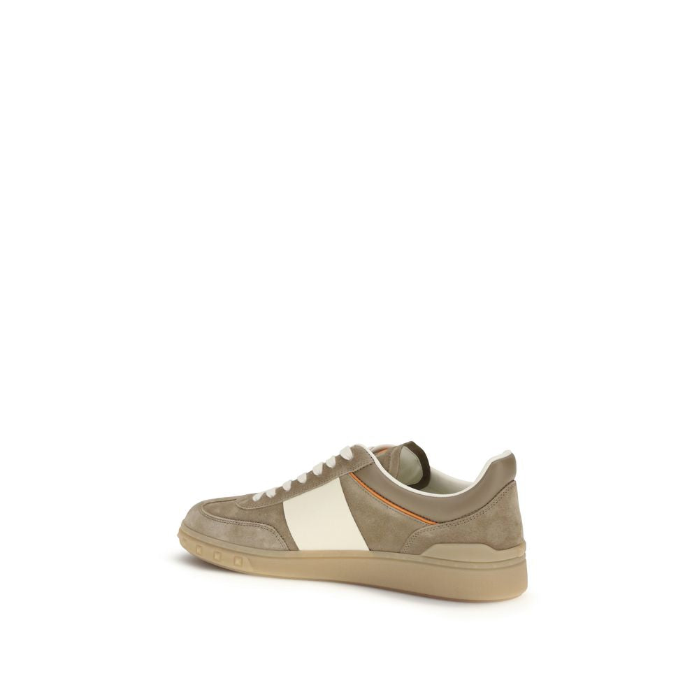 Valentino Garavani Beige Low Top Sneakers - Artisanal Luxury