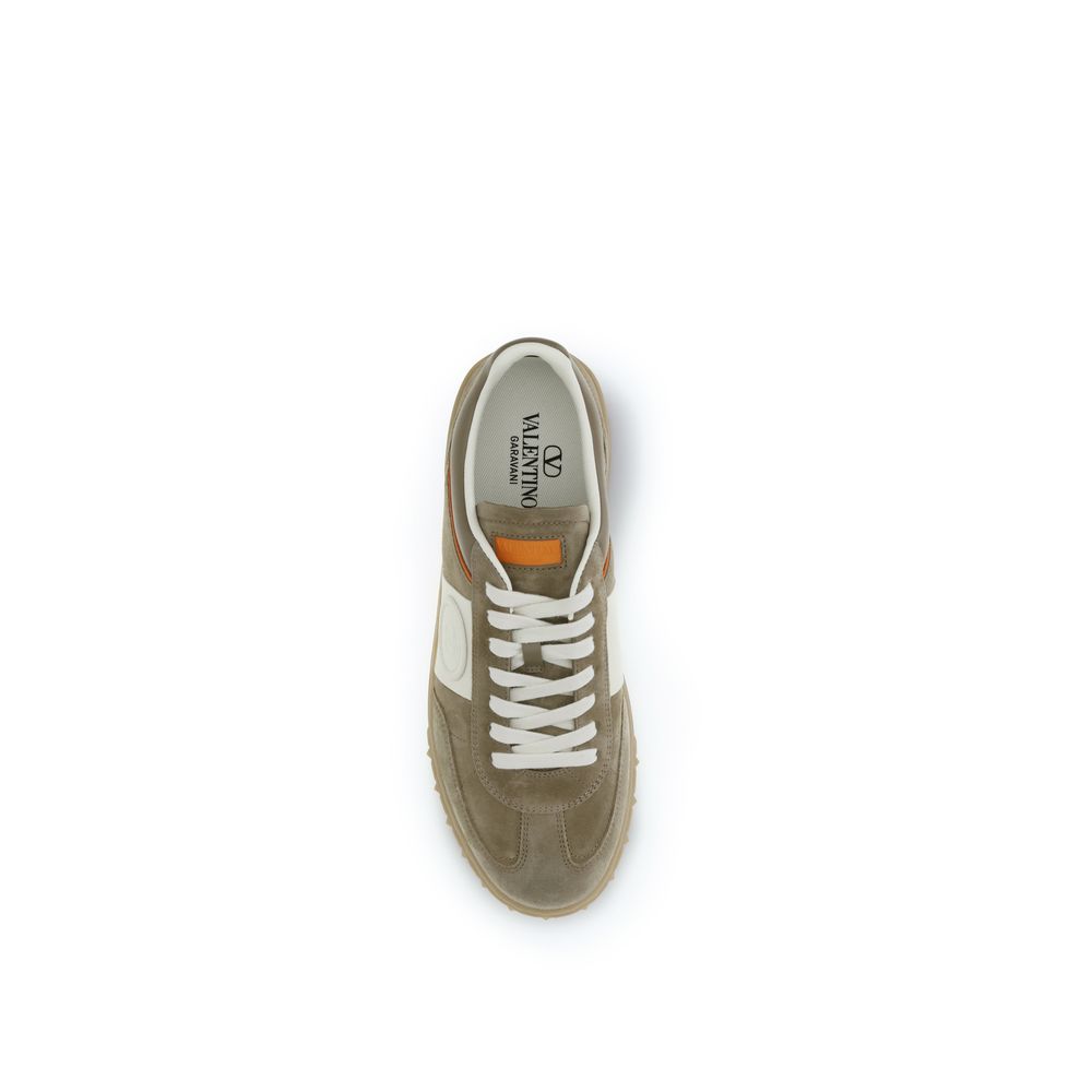 Valentino Garavani Beige Low Top Sneakers - Artisanal Luxury