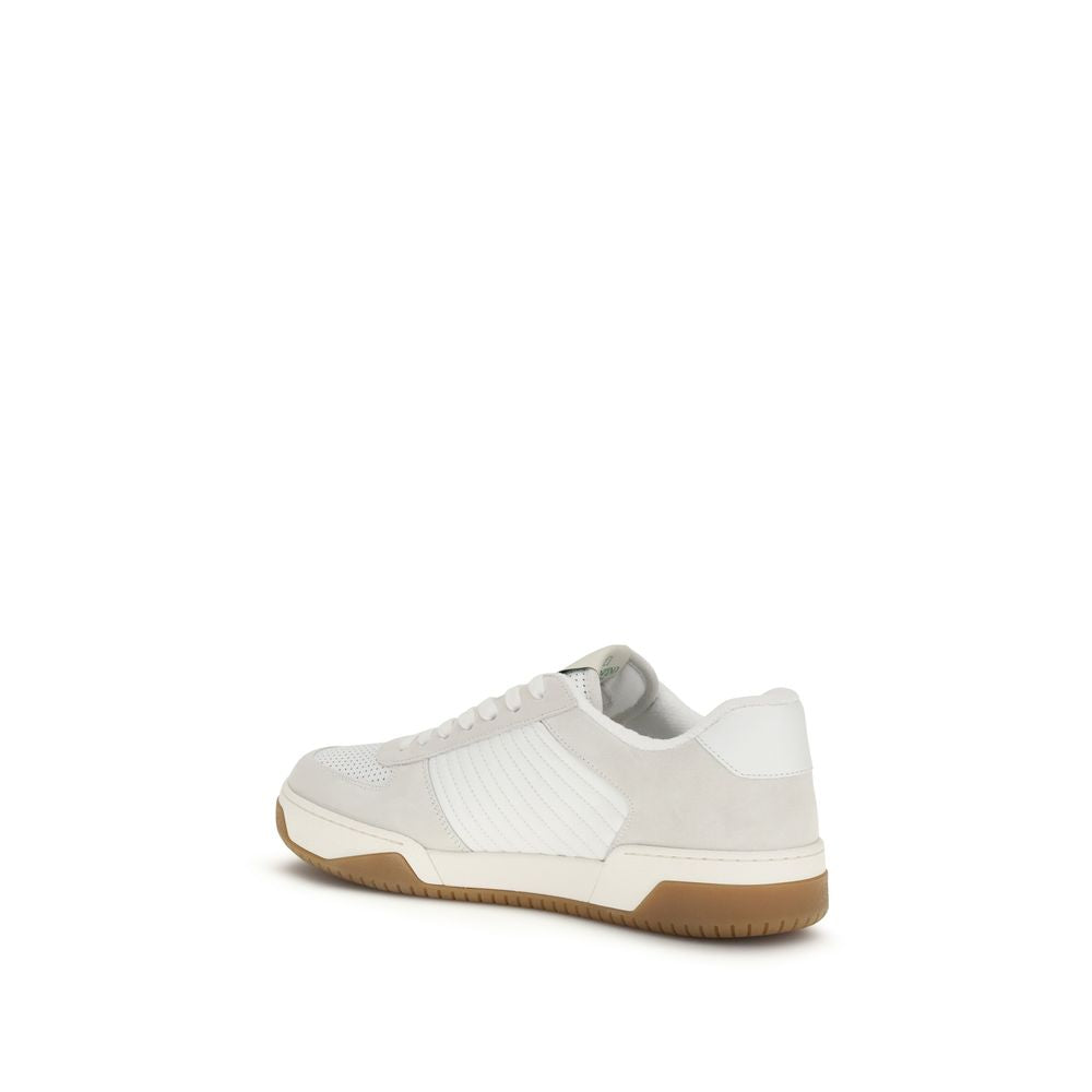 Valentino Garavani White Calf Leather Bos Taurus Athletic Sneakers