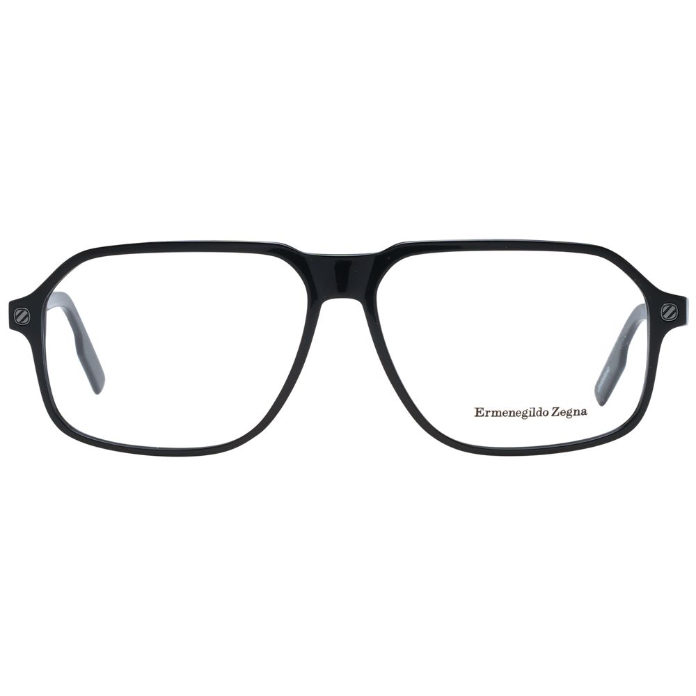 Ermenegildo Zegna Black Plastic Glasses (Frames)