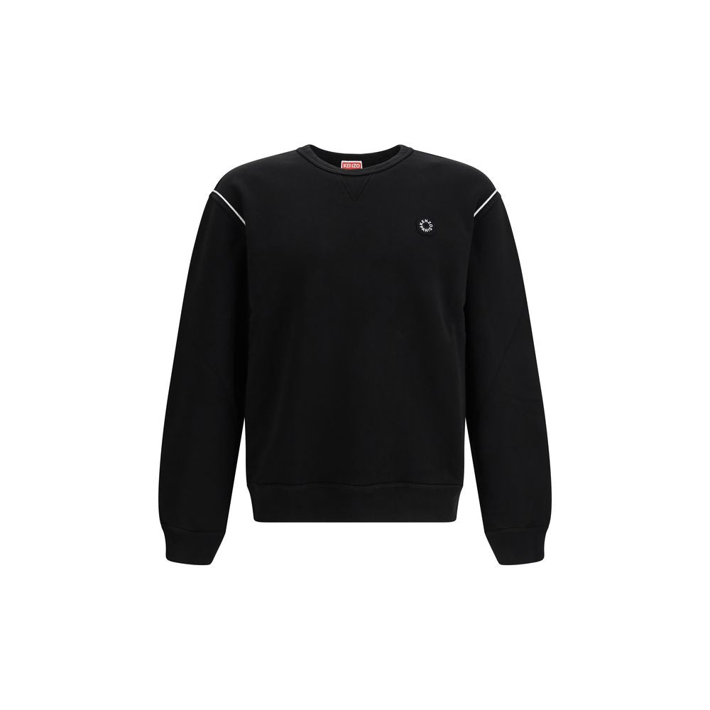 Kenzo Black Cotton Sweatshirt - Luxurious Embroidered Elegance