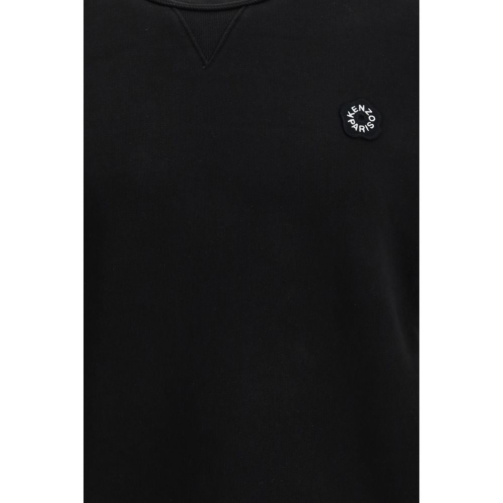 Kenzo Black Cotton Sweatshirt - Luxury Embroidered Elegance