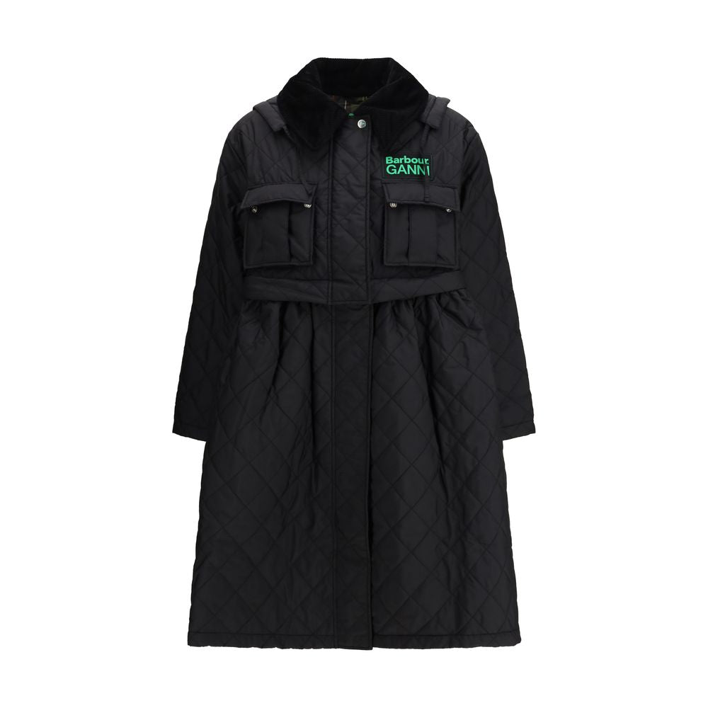 Barbour Black Polyester Coat - Timeless Luxury for the Modern Aficionado