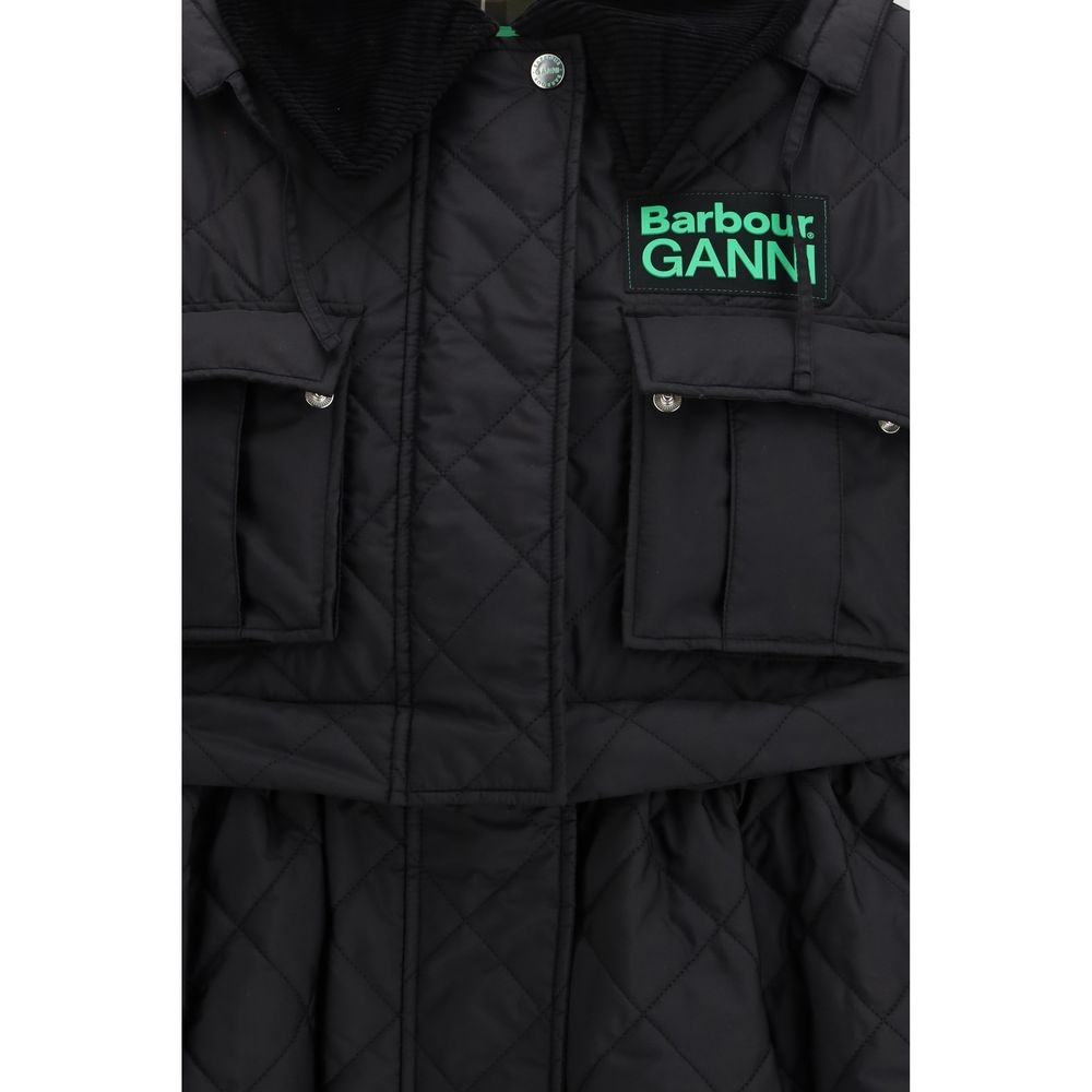 Barbour Black Polyester Coat - Timeless Luxury for the Modern Aficionado