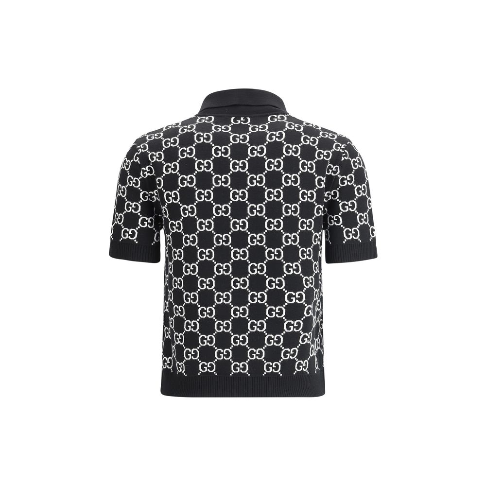Gucci Black Wool Pattern Shirt – Artisanal Luxury Elegance