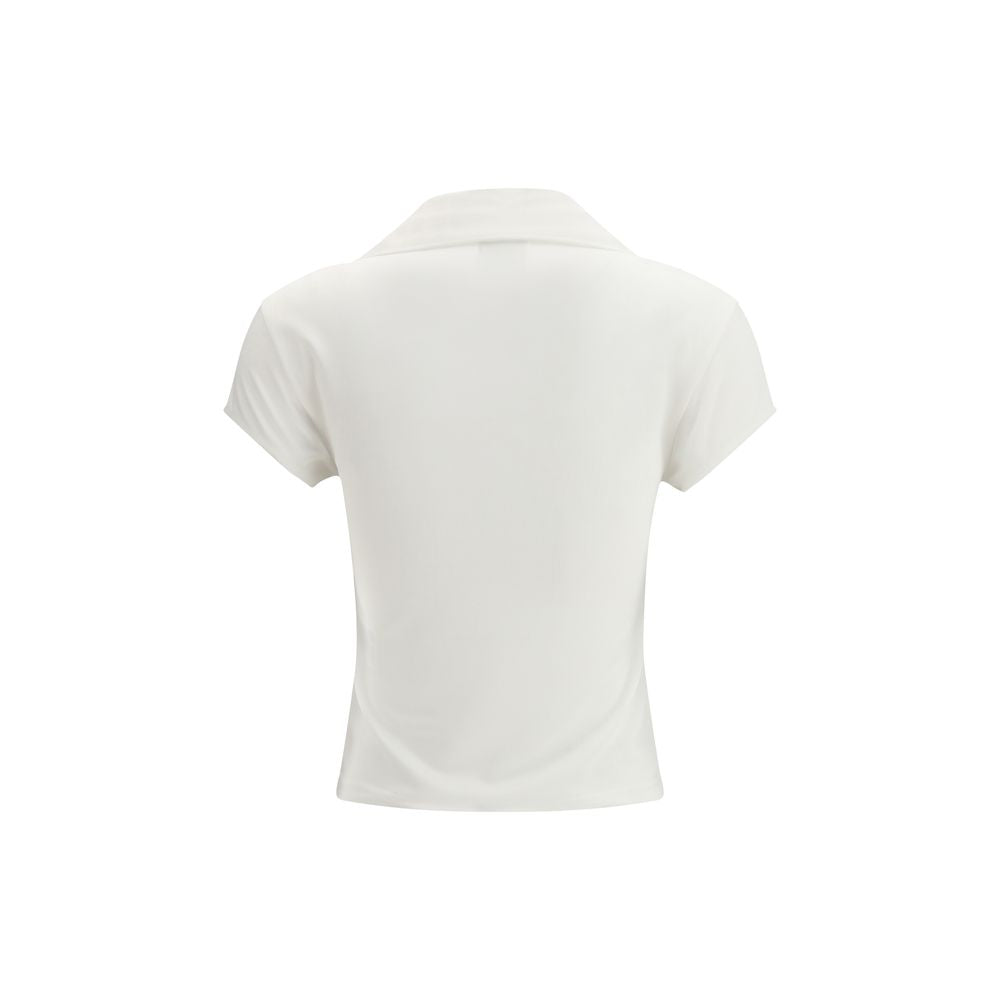 Courrèges White Cotton Polo Shirt - Timeless Luxury for All