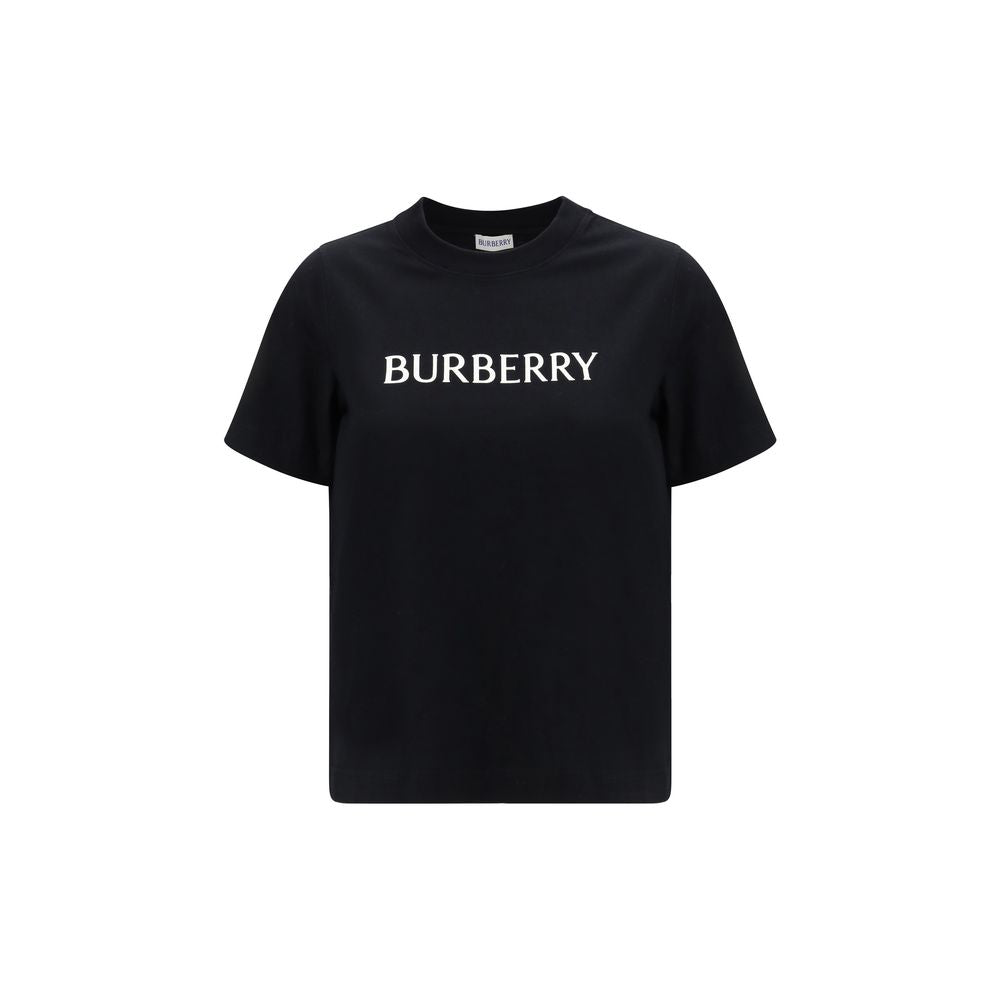 Burberry Black Cotton T-Shirt - Designer Luxury Fashion Couture