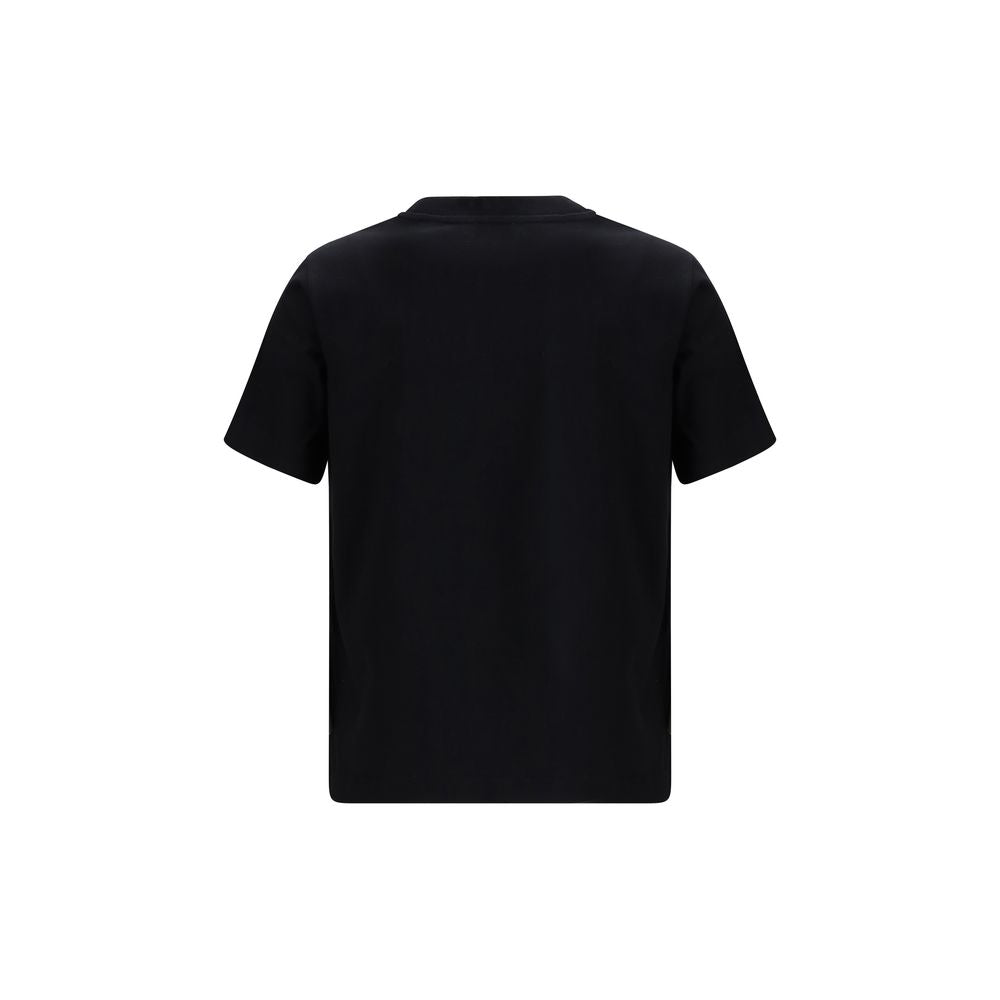 Elevate your wardrobe with the Burberry Black Cotton T-Shirt, a luxurious staple crafted from 100% cotton, embodying timeless sophistication and effortless style.