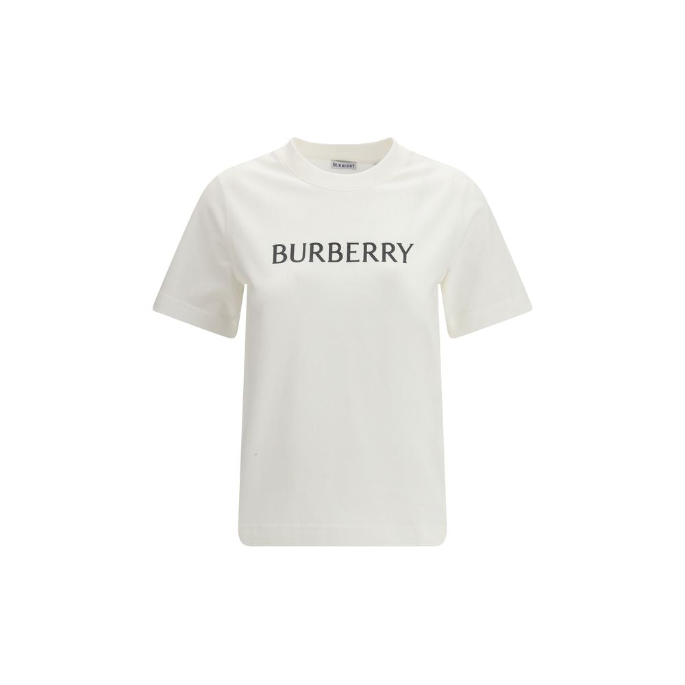 Burberry White Cotton T-Shirt - Designer Luxury Essential