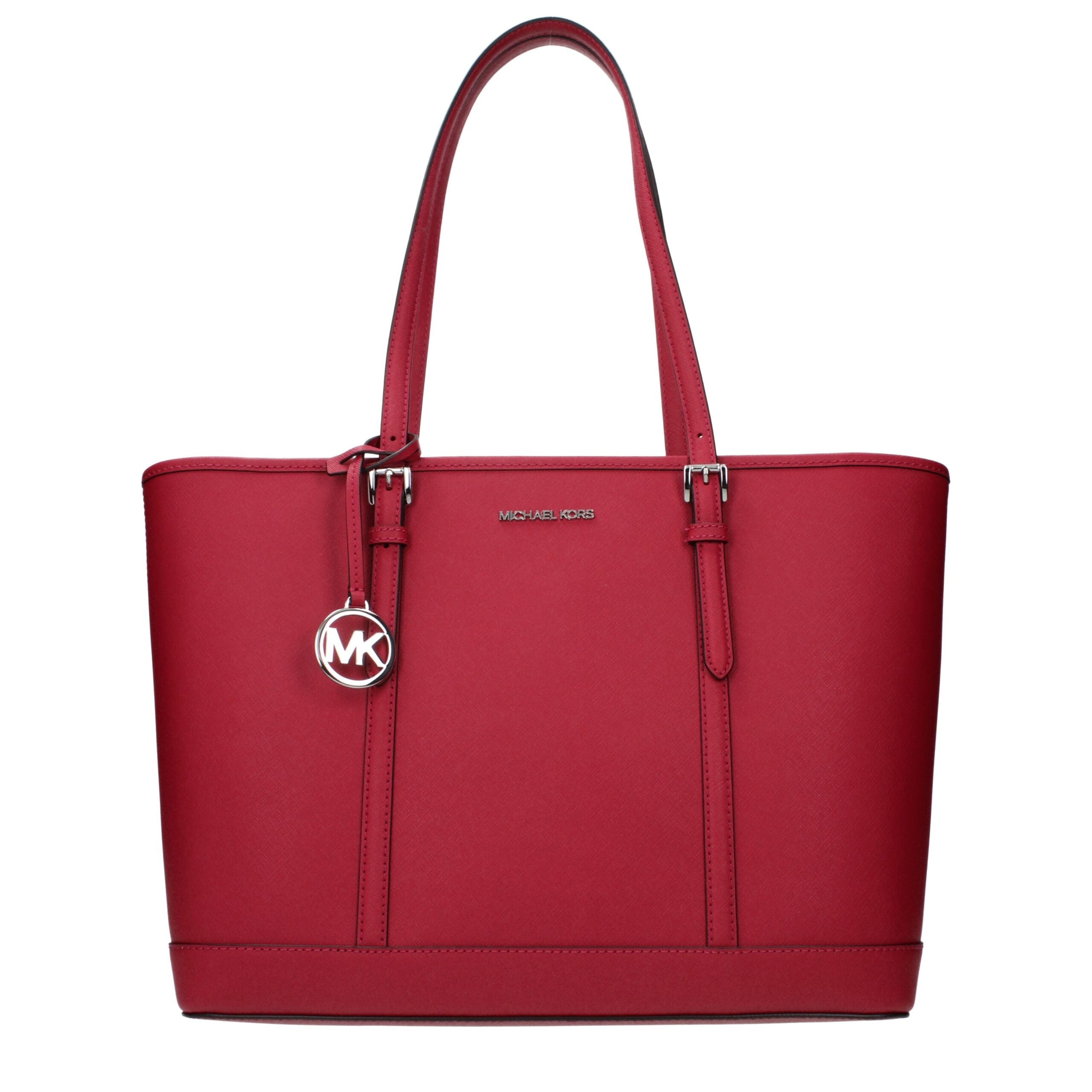 Elevate your style with the Michael Kors Red Leather Shoulder Bag, a symbol of refined luxury and timeless elegance, perfect for the discerning individual.