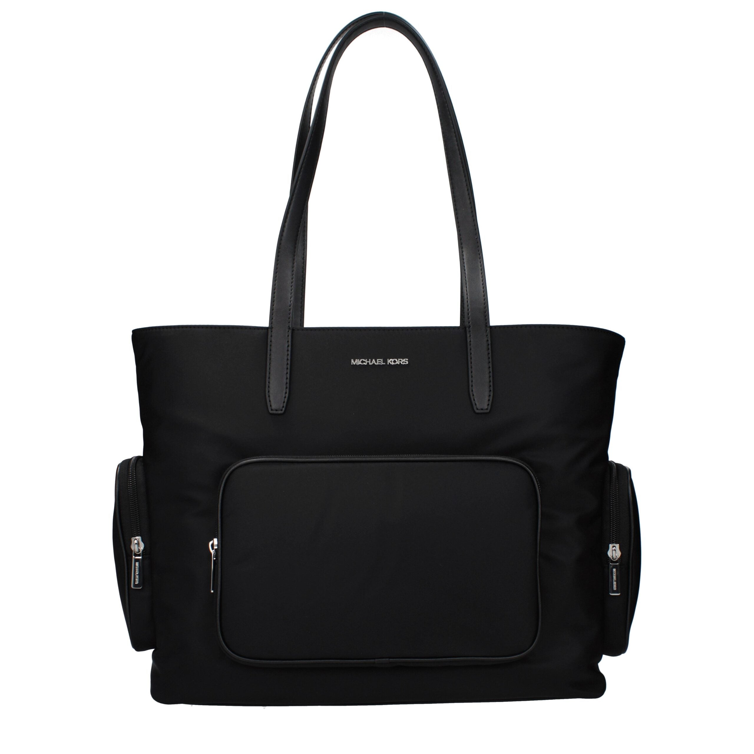 Elevate your style with the Michael Kors Black Fabric Shoulder Bag, a symbol of exquisite craftsmanship and timeless elegance, perfect for any sophisticated occasion.