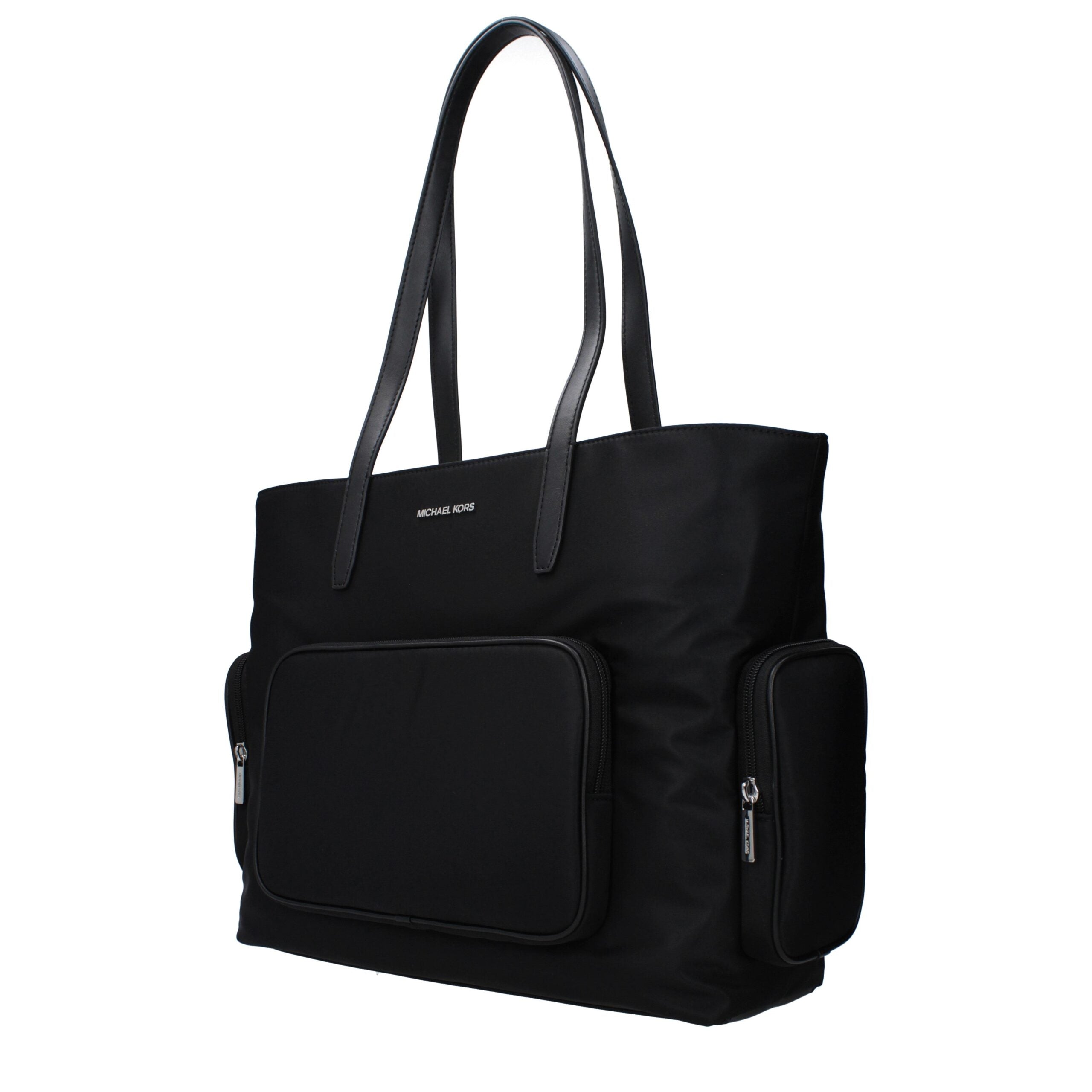 Elevate your style with the Michael Kors Black Fabric Shoulder Bag, a masterpiece of exquisite craftsmanship and timeless elegance, perfect for the discerning individual.