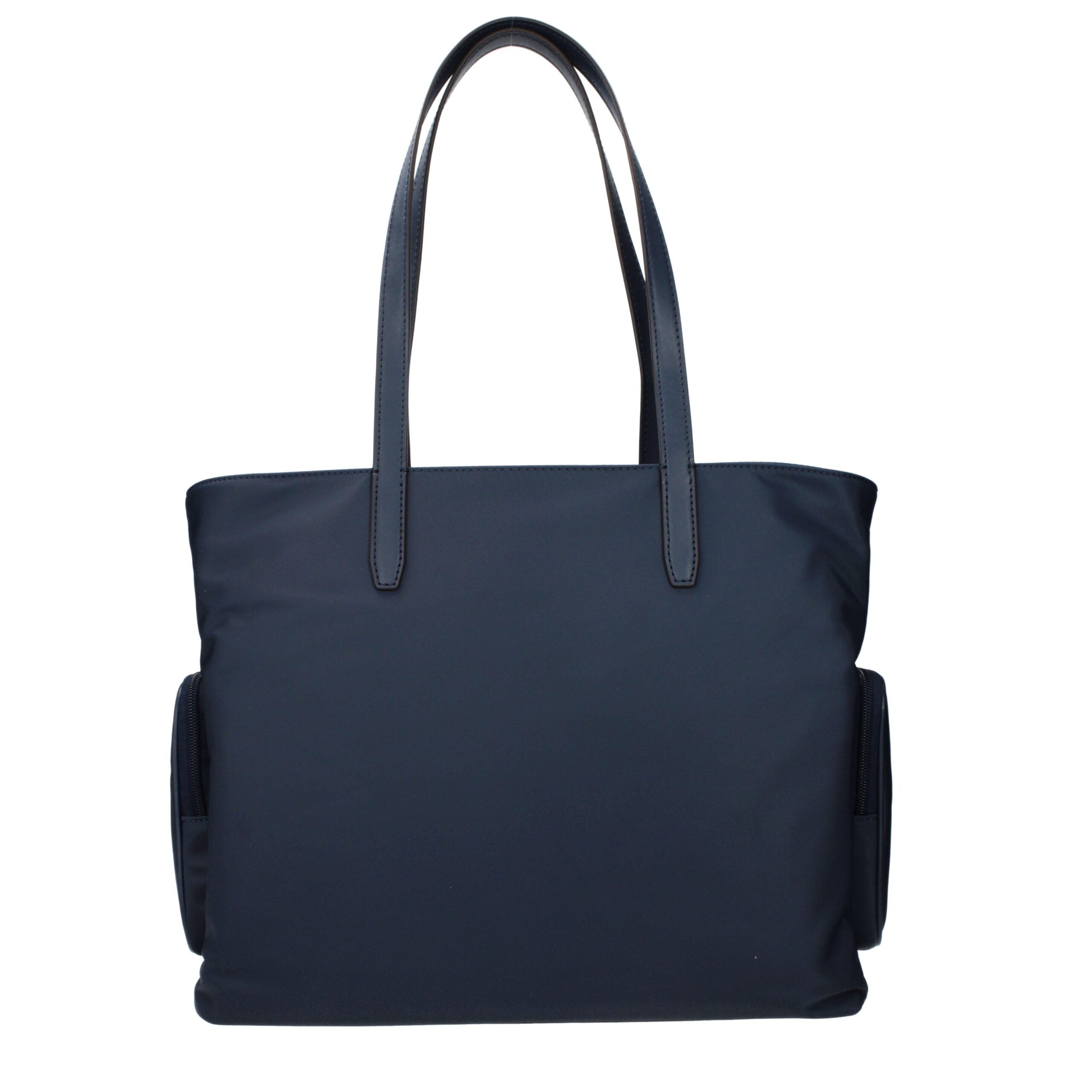 Elevate your style with the Michael Kors Blue Fabric Shoulder Bag, a masterpiece of luxury craftsmanship that seamlessly transitions from day to night, embodying timeless elegance.