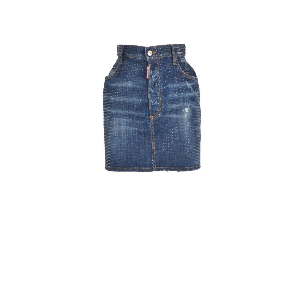 Dsquared² Blue Denim Skirt – Artisanal Luxury Fashion Essential