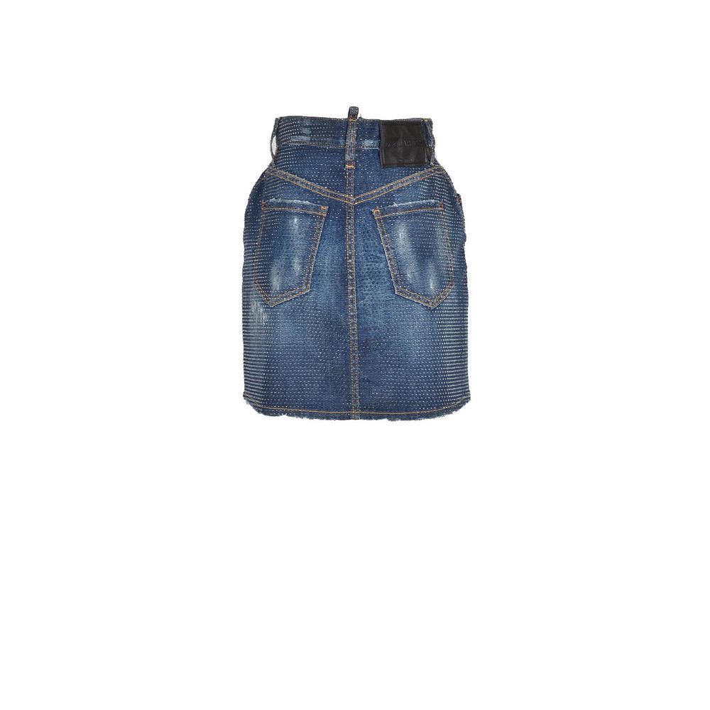 Dsquared² Blue Denim Skirt – Artisanal Luxury Fashion Essential