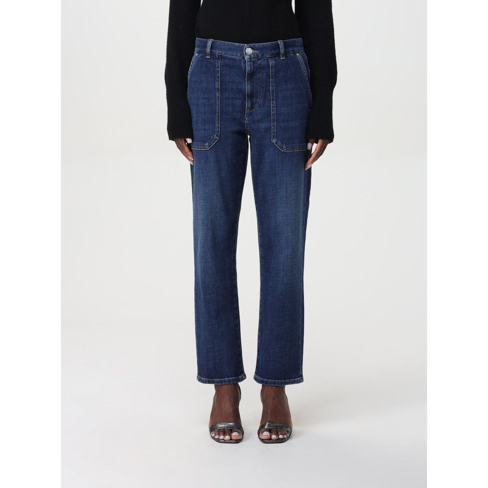 PINKO Blue Denim Straight-Leg Jeans - Timeless Luxury Elegance