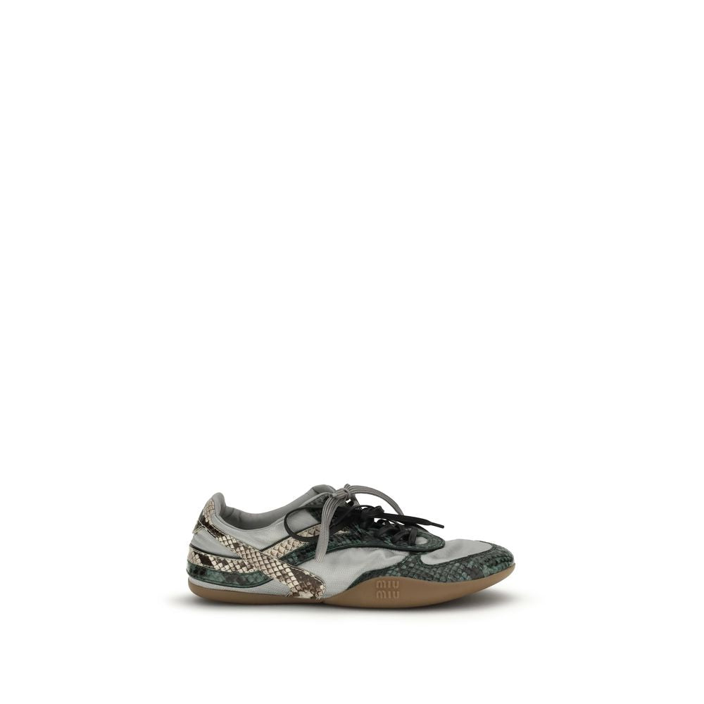Miu Miu Gray Rubber Athletic Sneakers - Luxury Sportswear Redefined