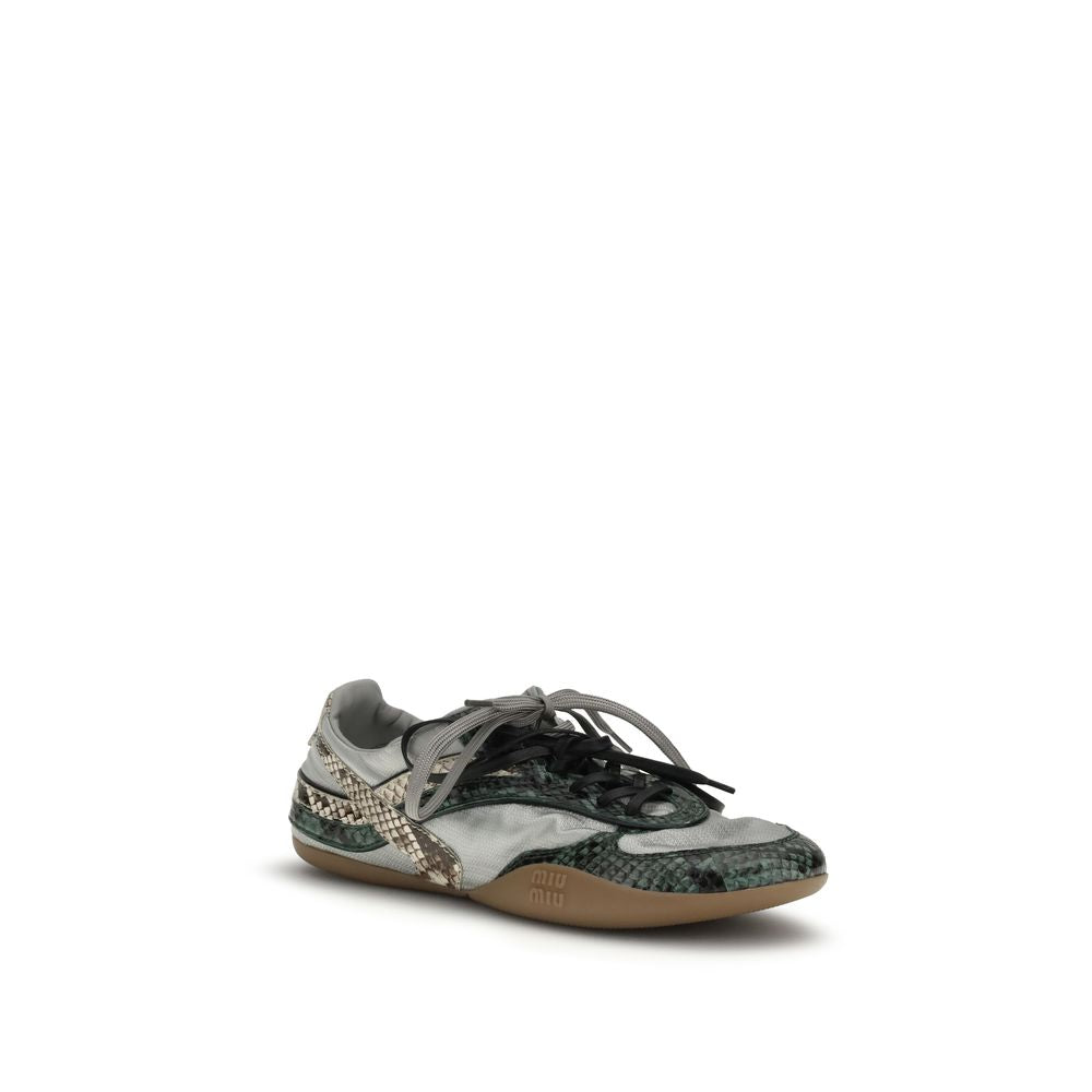 Miu Miu Gray Rubber Athletic Sneakers - Luxury Sportswear Elegance