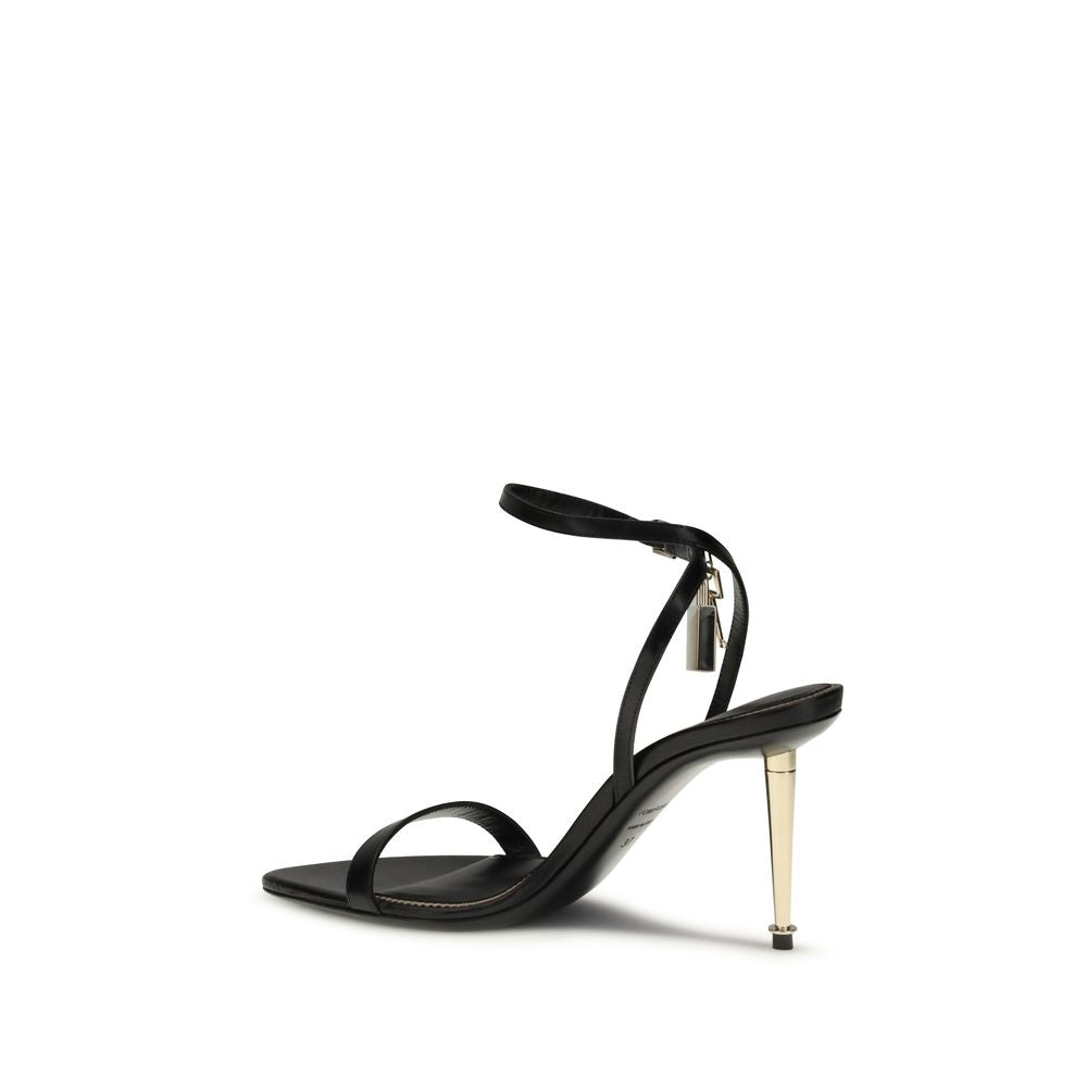 Tom Ford Black Goatskin Stiletto Heel Sandals - Timeless Luxury