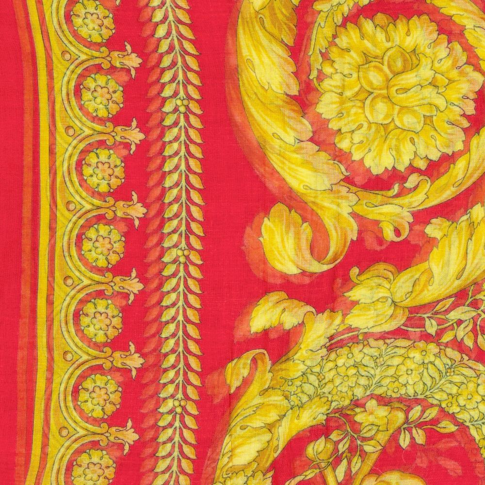 Elevate your elegance with the Versace Multicolor Modal Scarf, a luxurious blend of modal and silk, meticulously crafted in Italy for the discerning individual.