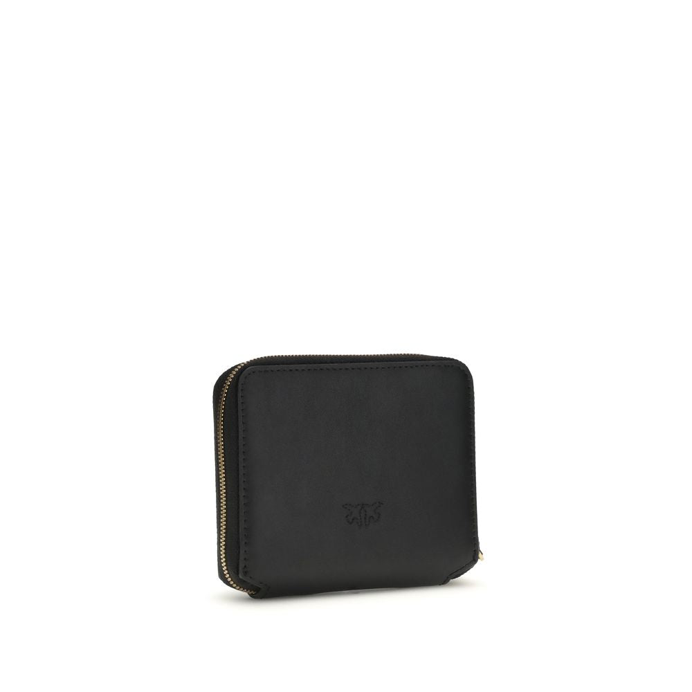 Indulge in the PINKO Black Calf Leather Bos Taurus Wallet, a symbol of exquisite craftsmanship and timeless elegance, perfect for the discerning individual.