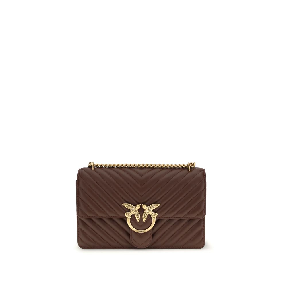 Discover the PINKO Brown Calf Leather Bos Taurus Shoulder Bag, a masterpiece of exquisite craftsmanship and timeless elegance, perfect for the discerning individual.