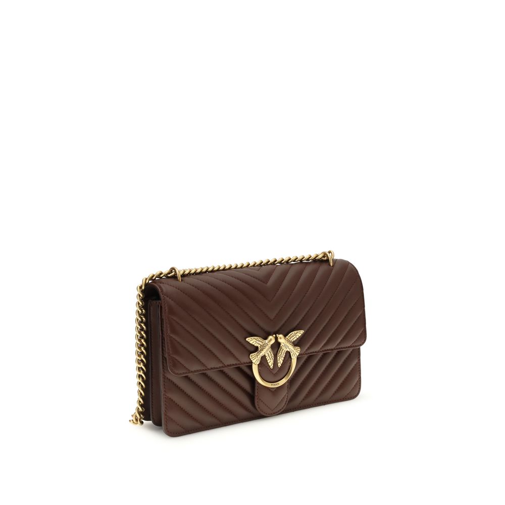 Elevate your elegance with the PINKO Brown Calf Leather Bos Taurus Shoulder Bag, a masterpiece of exquisite craftsmanship and luxurious allure for the discerning individual.