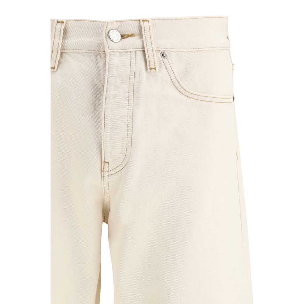 Sunflower Beige Cotton Relaxed Fit Jeans - Effortless Luxury