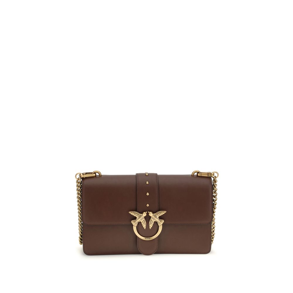 Elevate your style with the PINKO Brown Calf Leather Bos Taurus Shoulder Bag, a masterpiece of indulgent craftsmanship and timeless elegance for the discerning individual.