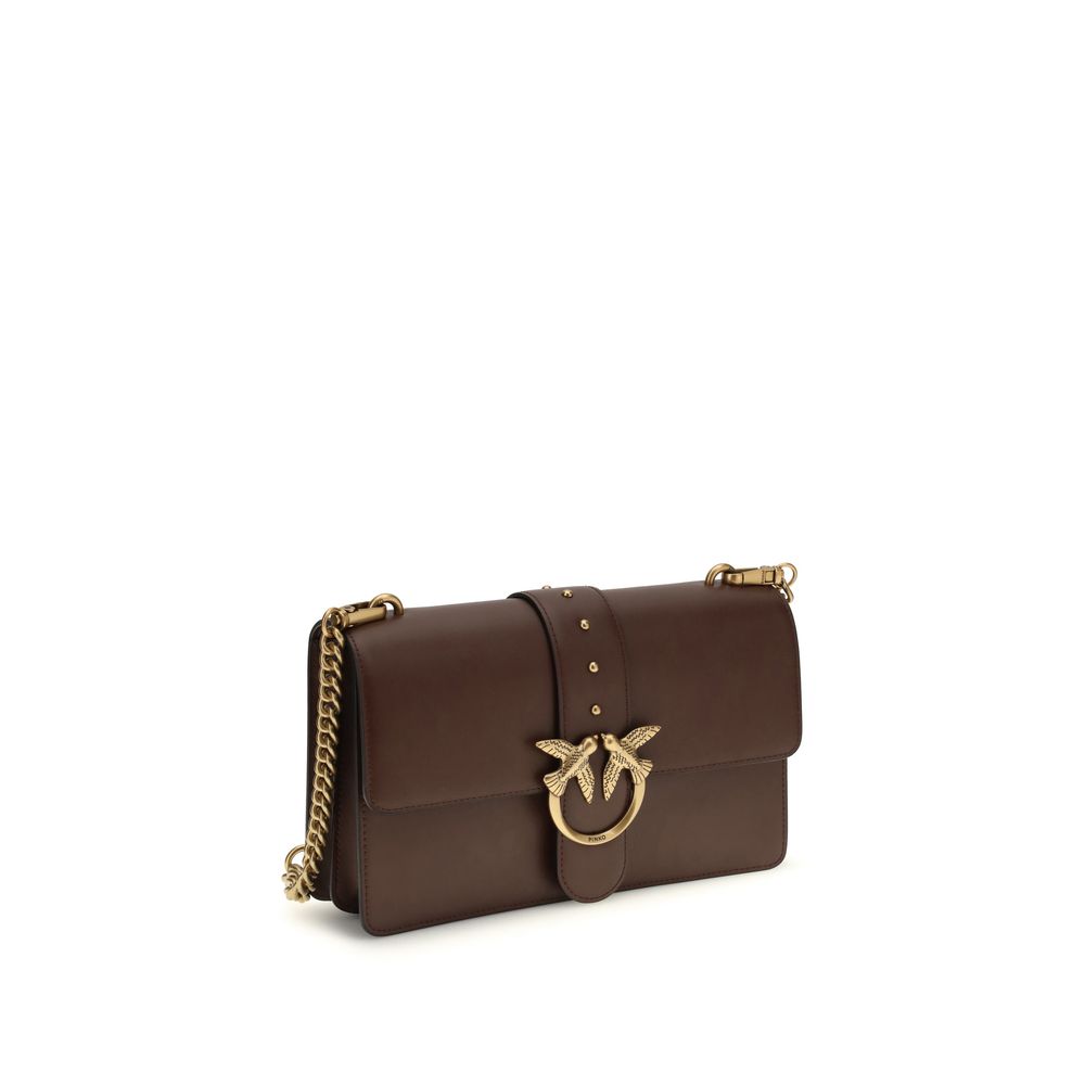 Indulge in the PINKO Brown Calf Leather Bos Taurus Shoulder Bag, a masterpiece of exquisite craftsmanship and timeless elegance, perfect for the discerning connoisseur.