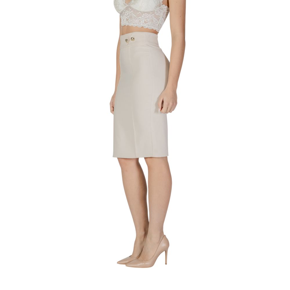 Rinascimento Beige Polyester Skirt Suit