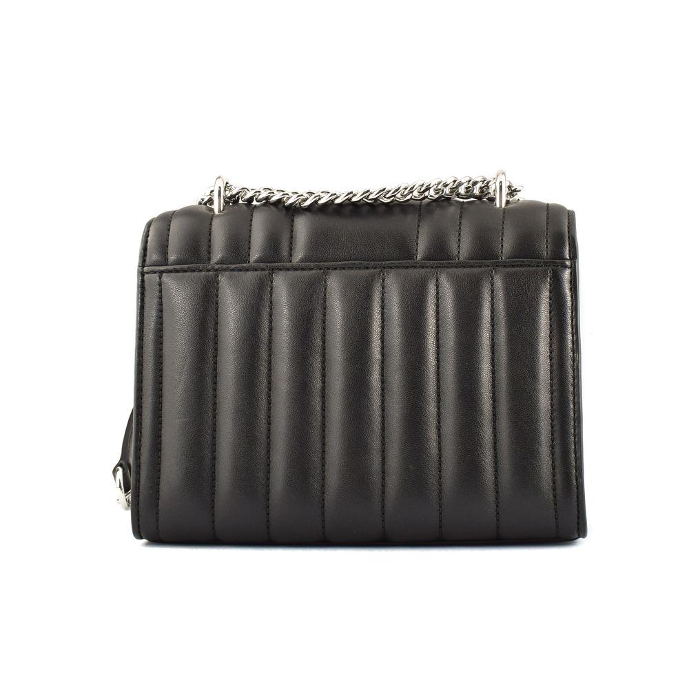 Michael Kors black leather shoulder bag side view