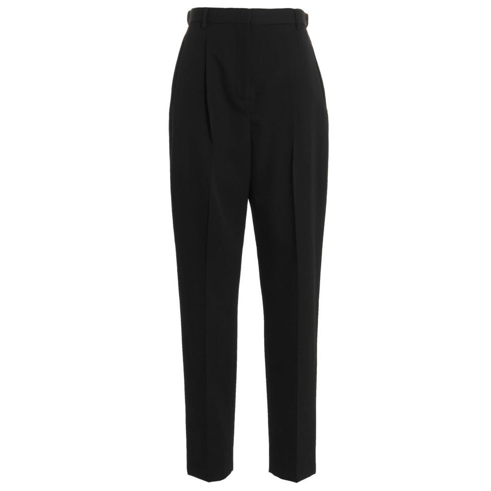 Tory Burch black polyester casual pants front view