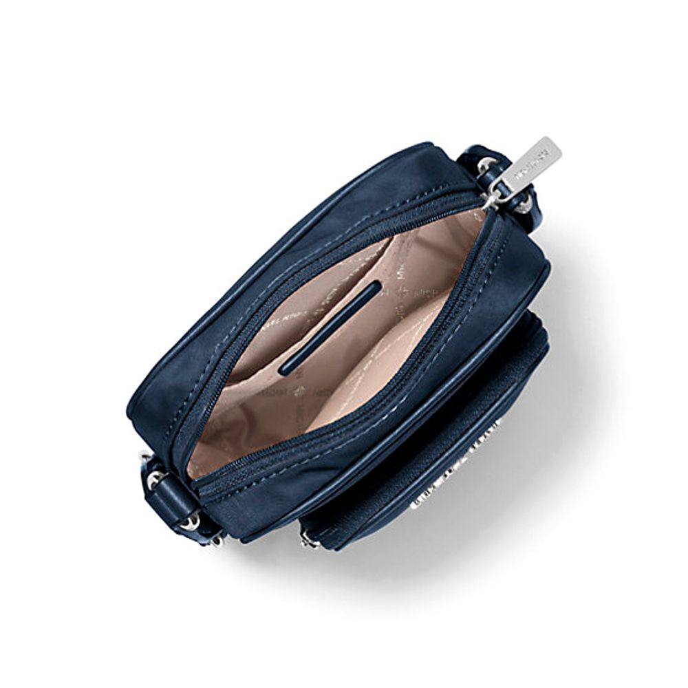 Elevate your style with the Michael Kors Blue Nylon Messenger Bag, a luxurious blend of sophistication and practicality, perfect for any occasion.