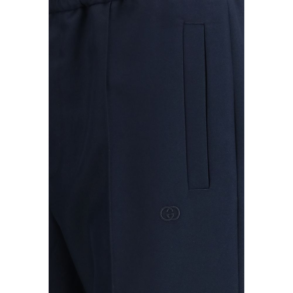 Gucci Blue Casual Pants – Exquisite Designer Couture Elegance
