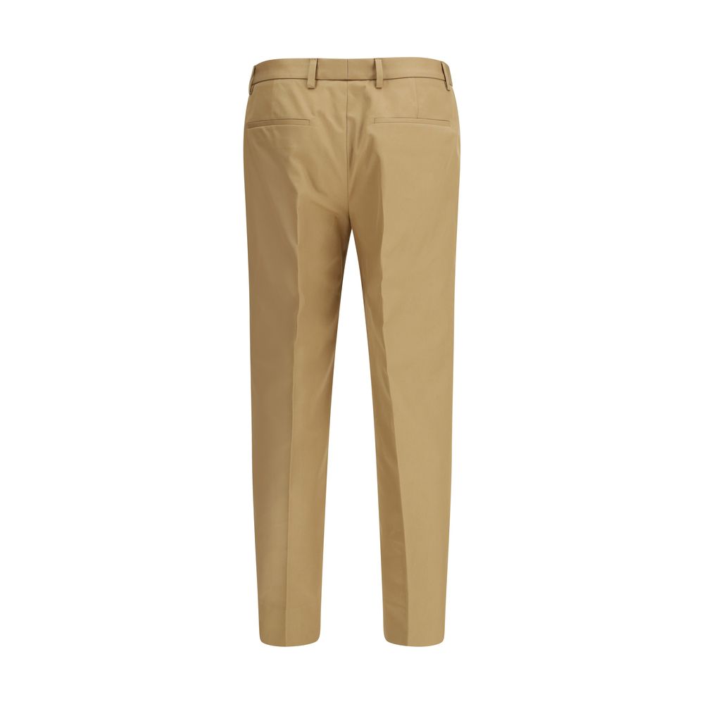 Gucci Beige Cotton Casual Pants - Artisanal Luxury Essential