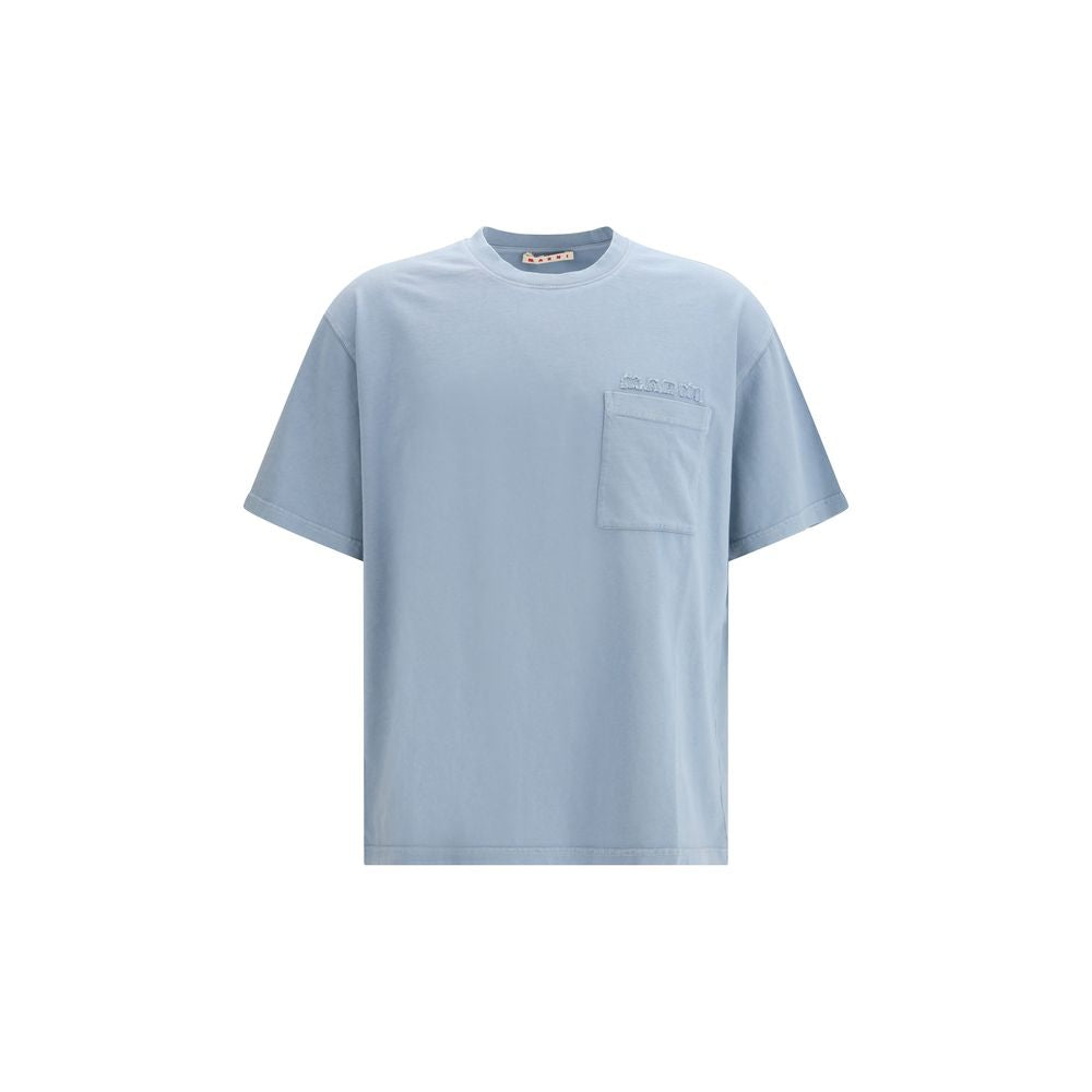 Discover the Marni Light Blue Cotton T-Shirt, a blend of elegance and comfort from the SS26 collection, crafted for those who embody sophistication and allure.