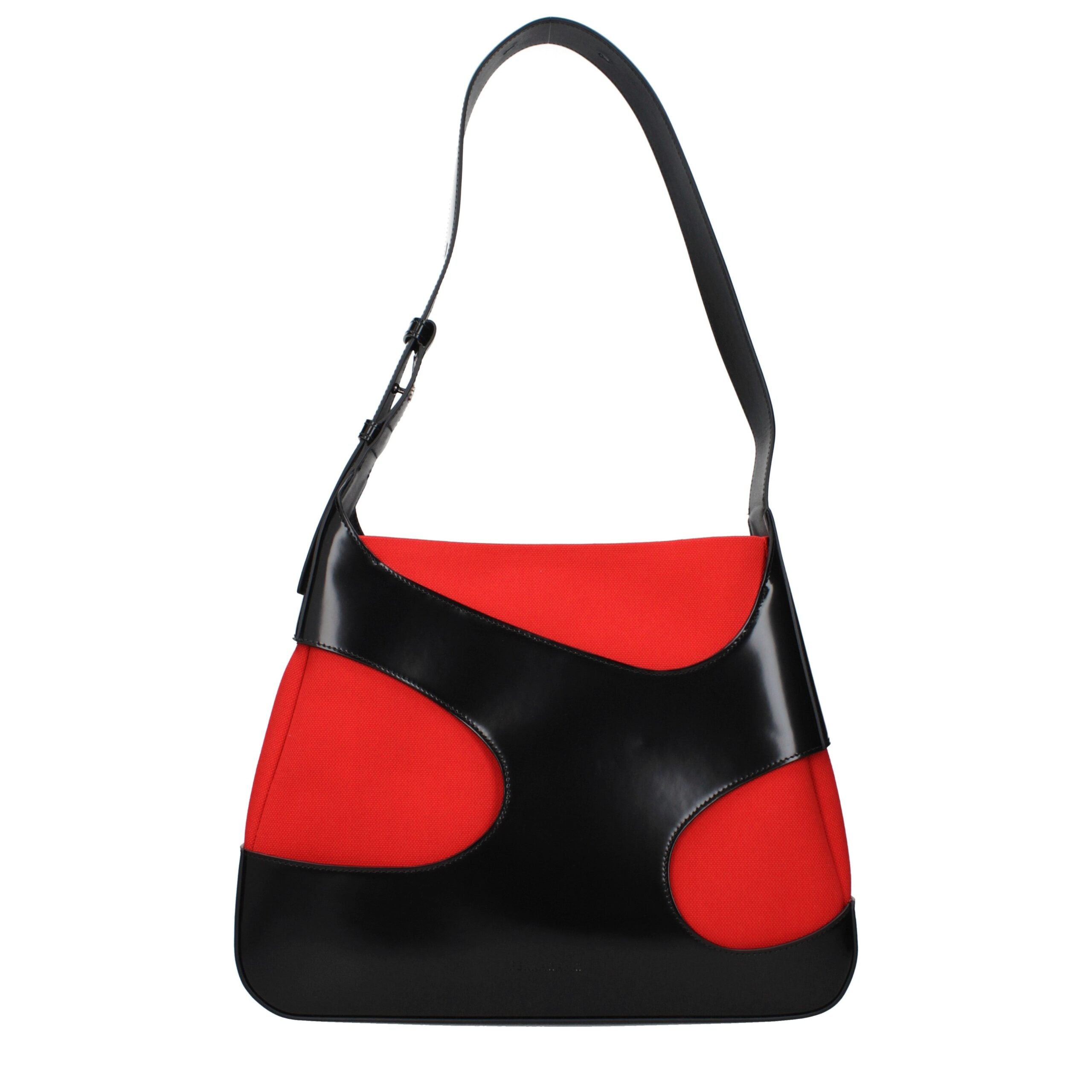 Salvatore Ferragamo black fabric shoulder bag back view