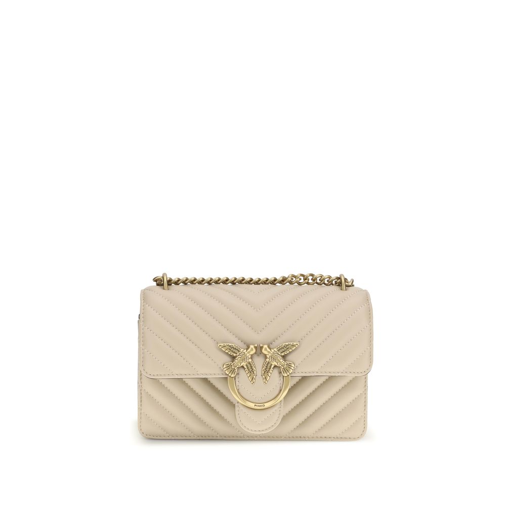 Discover the PINKO Beige Calf Leather Bos Taurus Shoulder Bag from the SS26 collection, a masterpiece of exquisite craftsmanship that embodies timeless elegance and sophistication.
