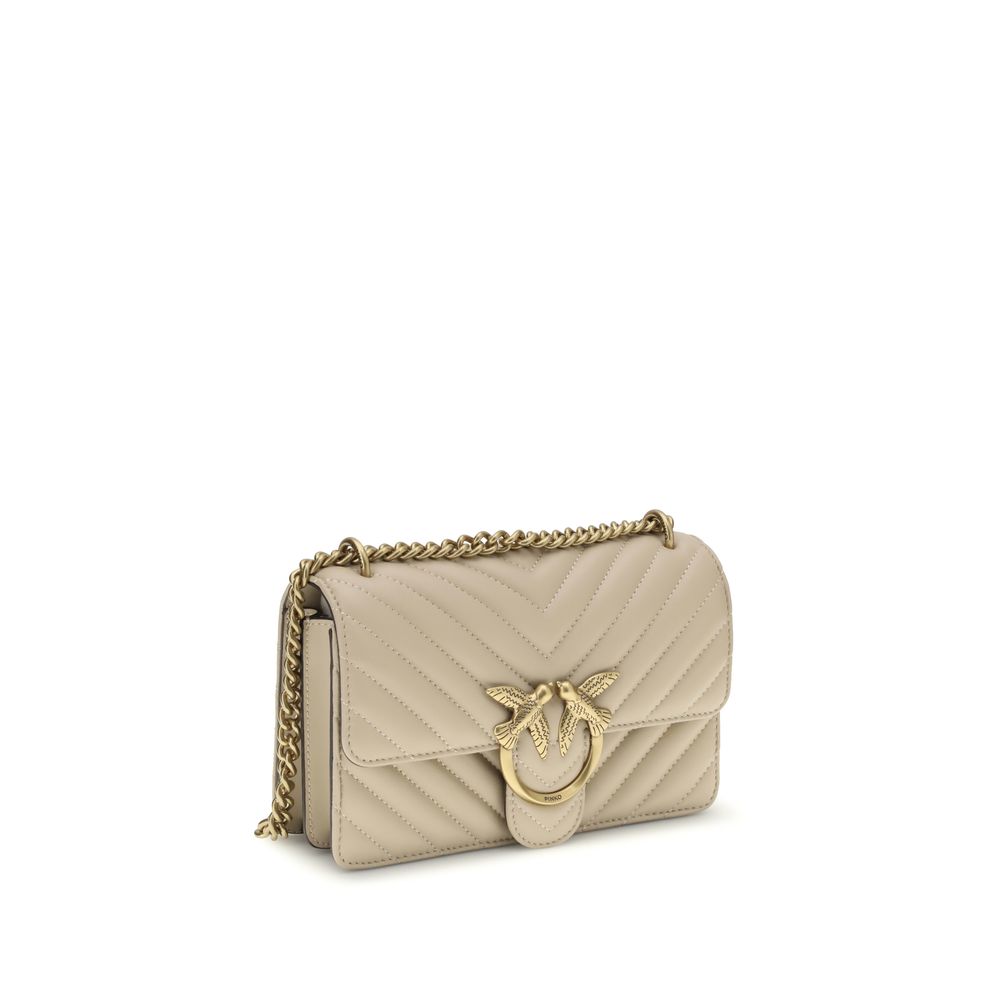 Elevate your style with the PINKO Beige Calf Leather Bos Taurus Shoulder Bag from the SS26 collection, a masterpiece of luxurious craftsmanship and timeless elegance.