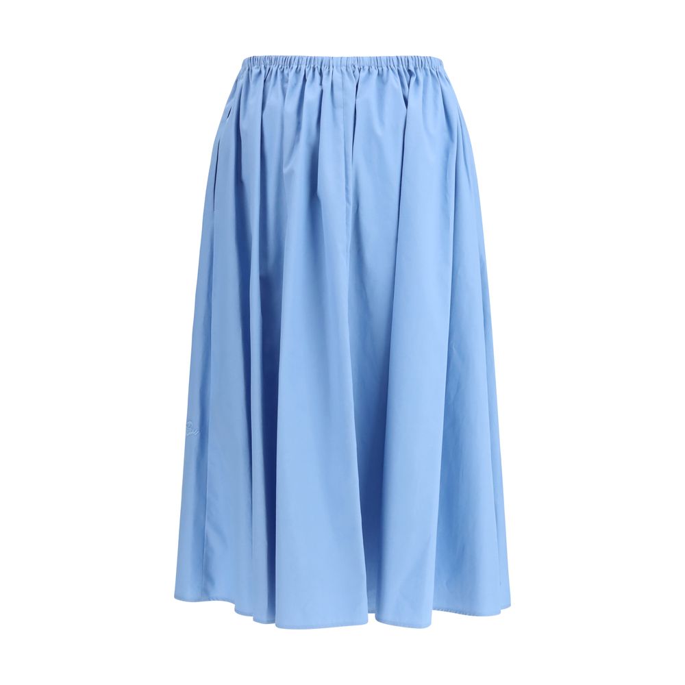 Marni Light Blue Cotton Midi Skirt - Effortless Luxe Elegance