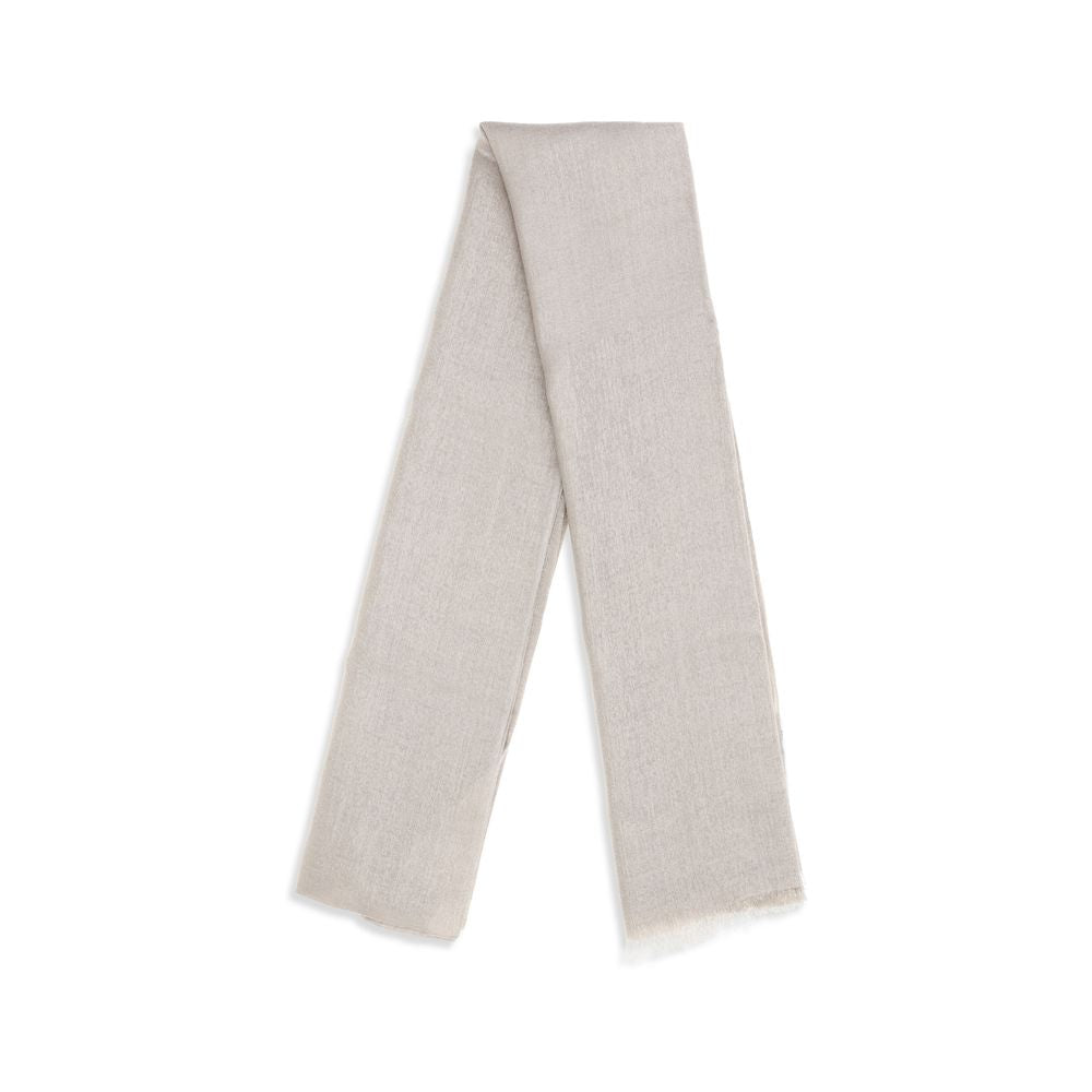 Brunello Cucinelli Beige Cashmere Scarf - Artisanal Luxury Accessory