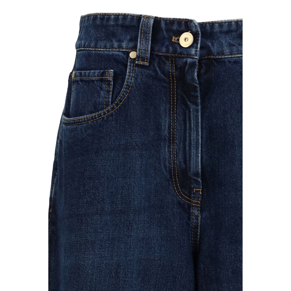 Brunello Cucinelli Blue Cotton Jeans, Artisanal Luxury Fashion