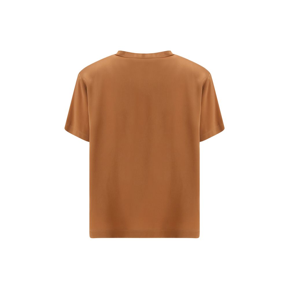 Fabiana Filippi Beige Viscose T-Shirt - Effortless Luxury Elegance