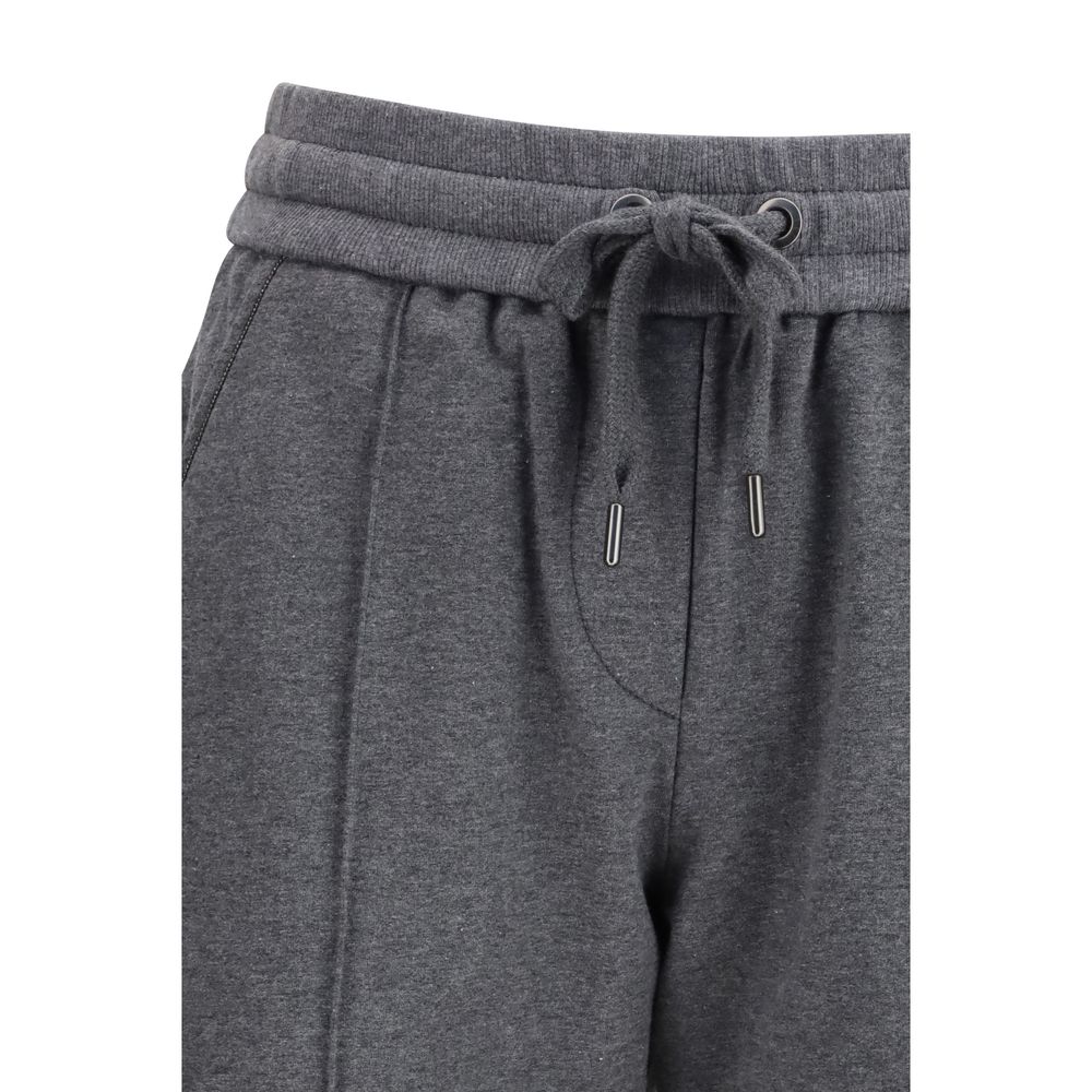 Brunello Cucinelli Gray Cotton Casual Pants, Artisanal Elegance