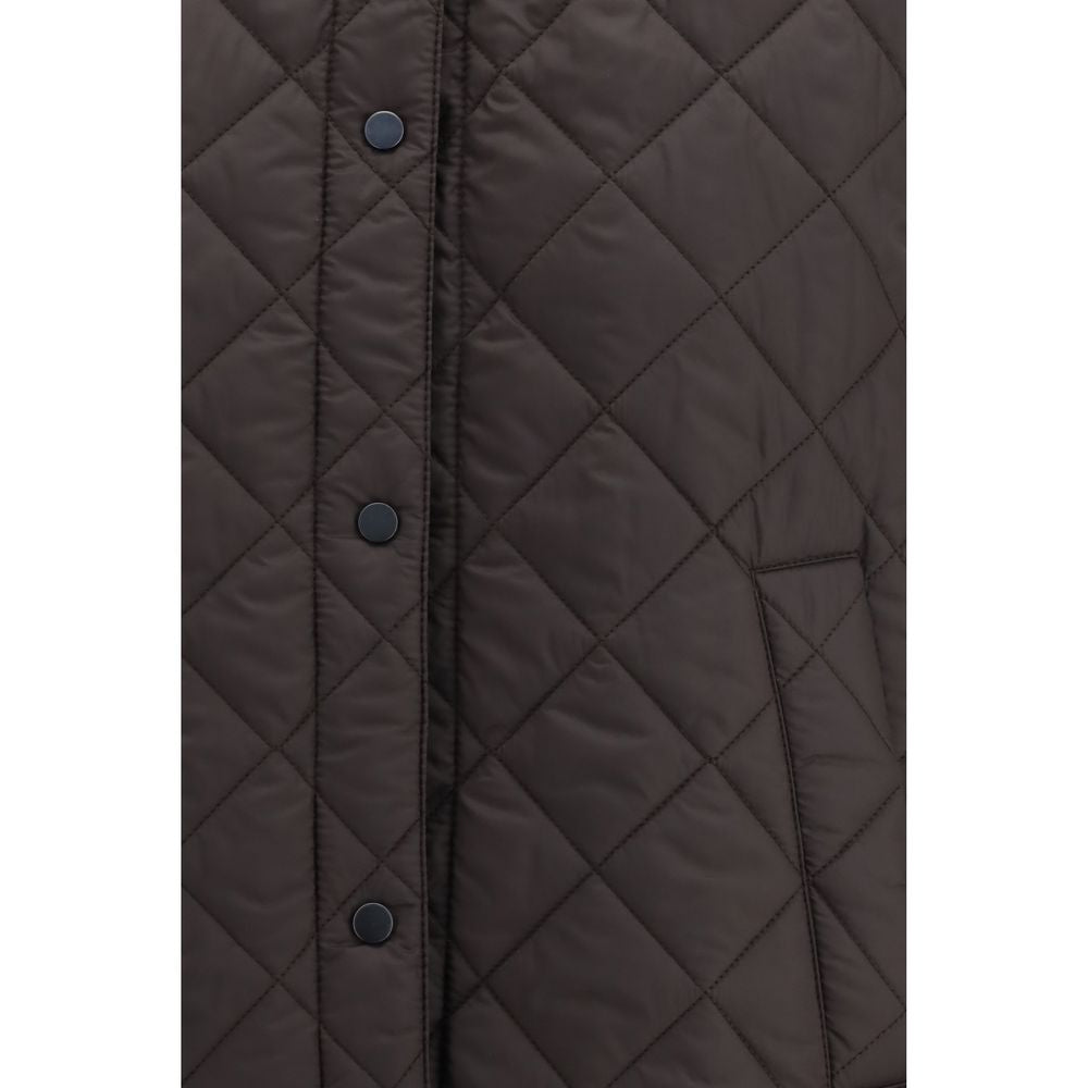 Brunello Cucinelli Brown Nylon Sleveless Jacket